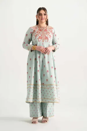 2 Piece - Embroidered Suit - PMD25-08 M