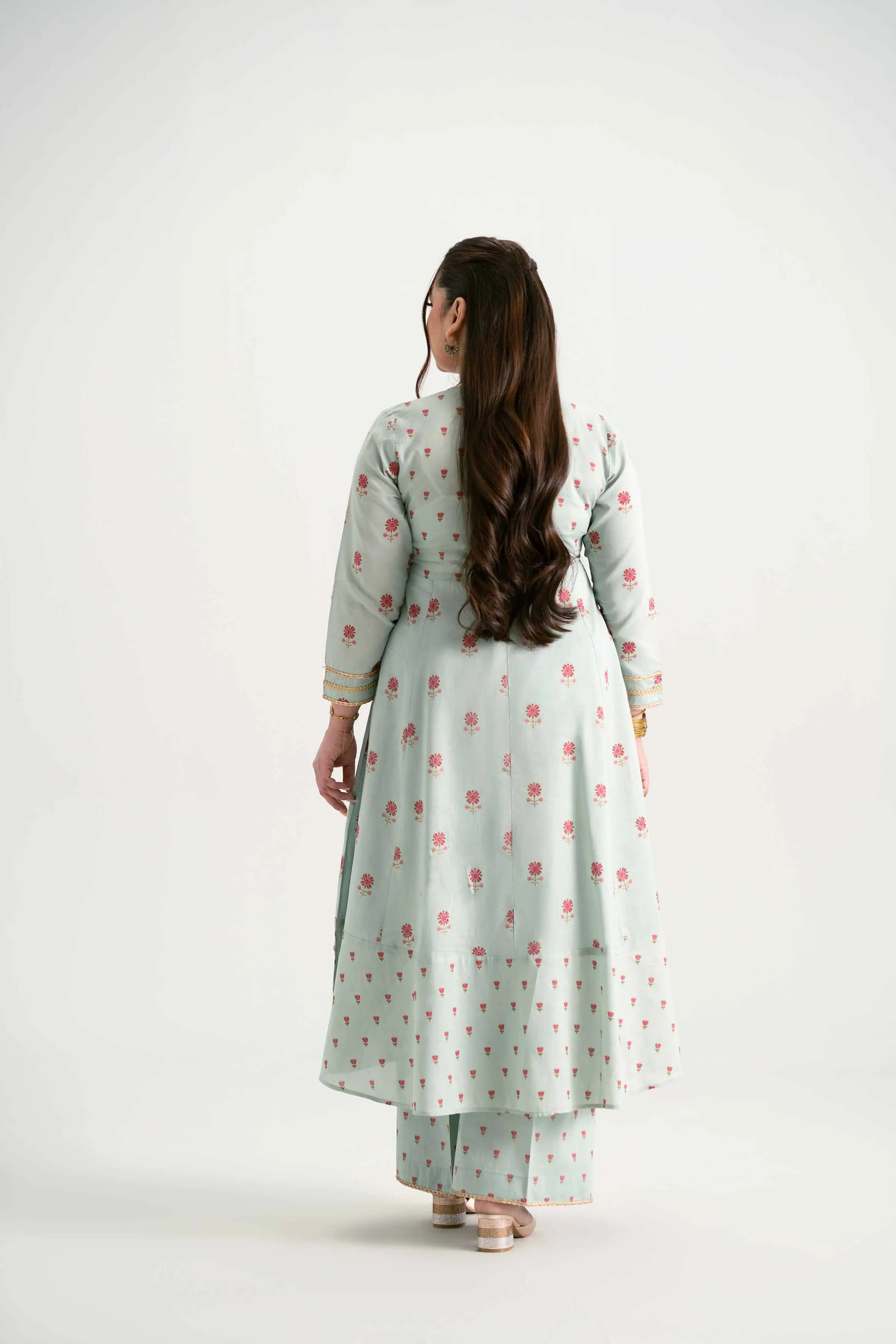 2 Piece - Embroidered Suit - PMD25-08 M