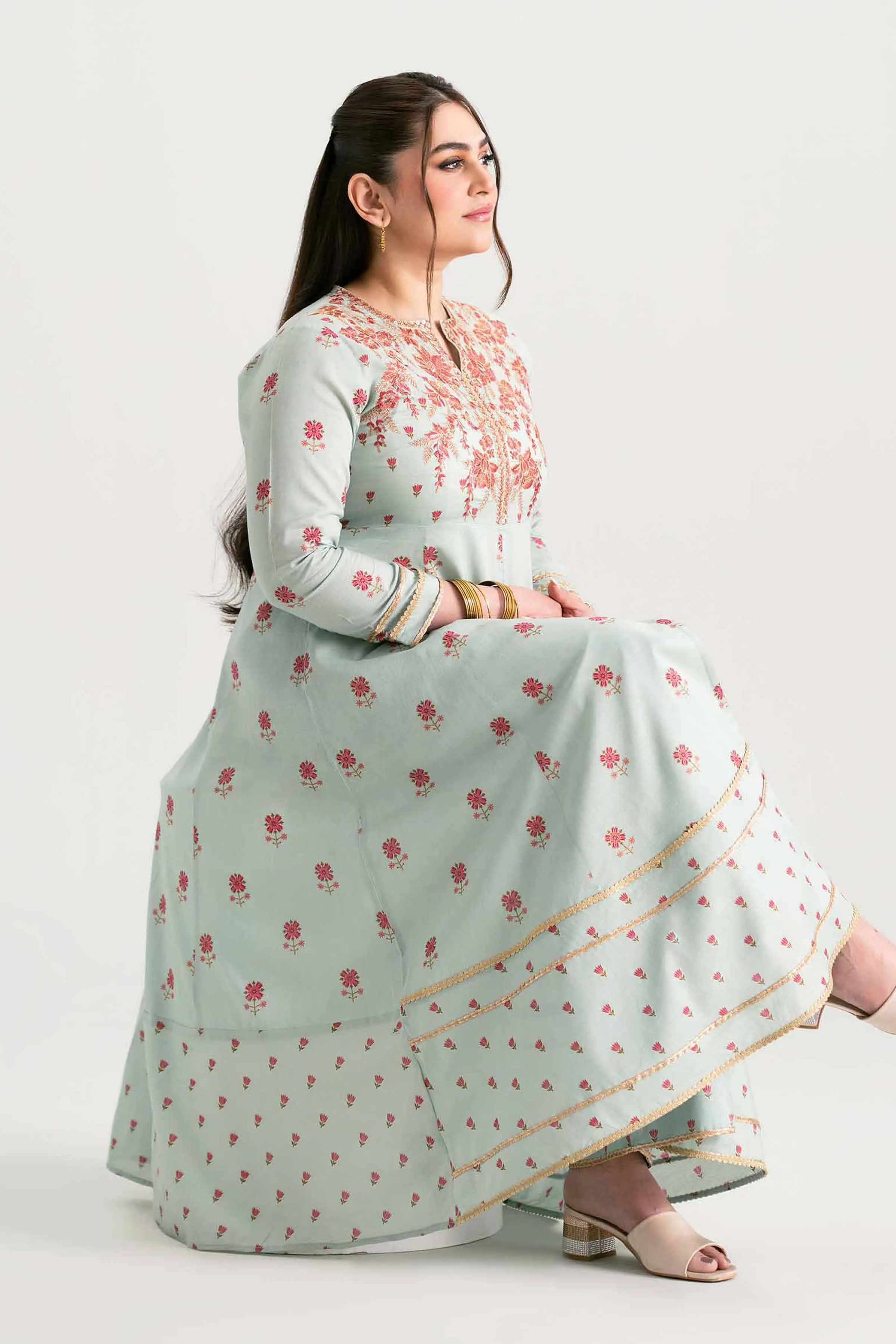 2 Piece - Embroidered Suit - PMD25-08 M