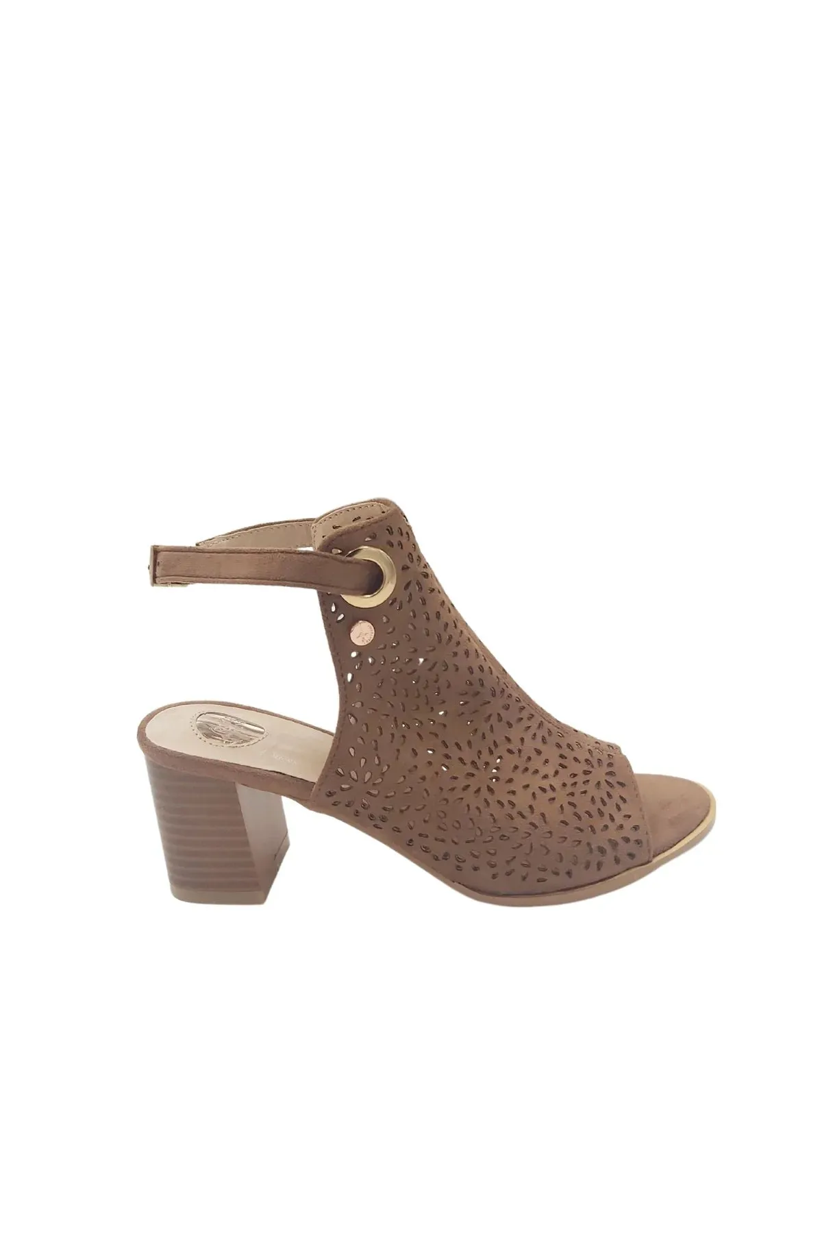 4-A1400HHH Beatrice Tan Peep Toe Boot