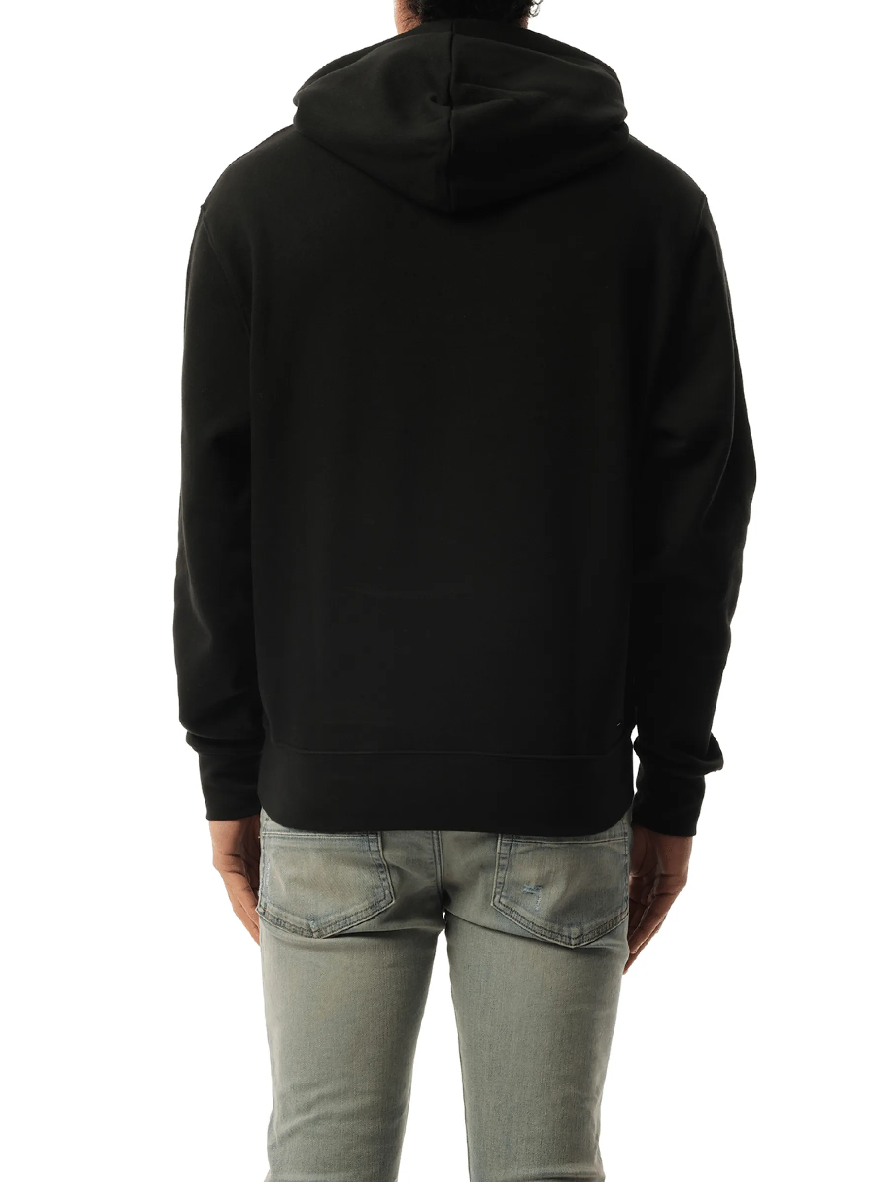 Amiri Staggered Hoodie in Black/White