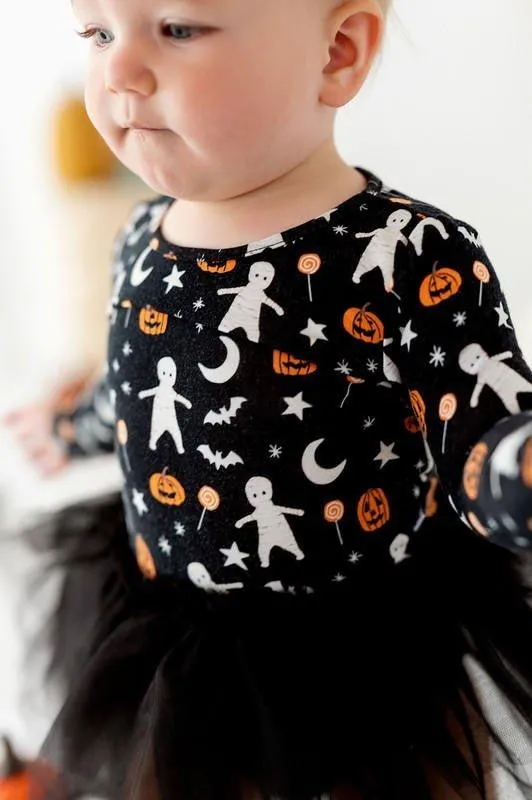 Baby Girls Bamboo Long Sleeve Tulle Dress - Glow in the Dark