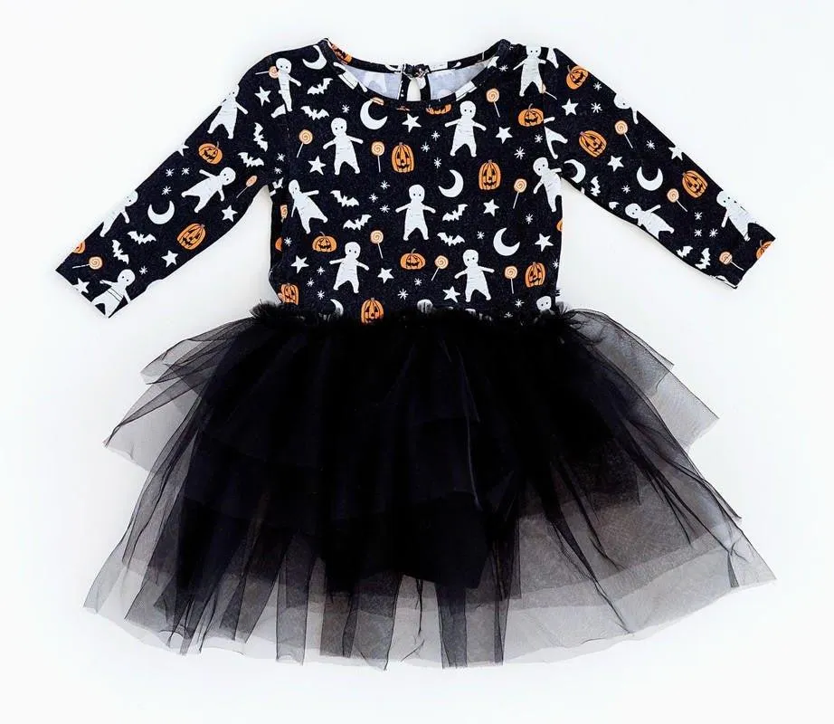 Baby Girls Bamboo Long Sleeve Tulle Dress - Glow in the Dark