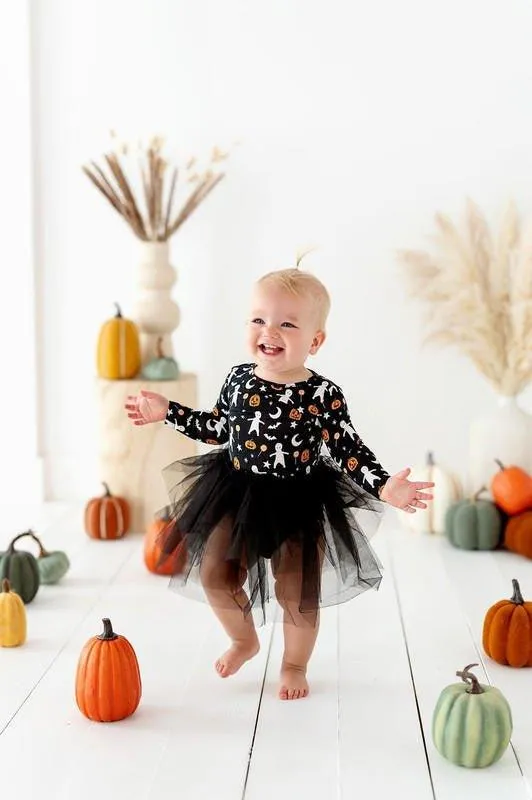 Baby Girls Bamboo Long Sleeve Tulle Dress - Glow in the Dark