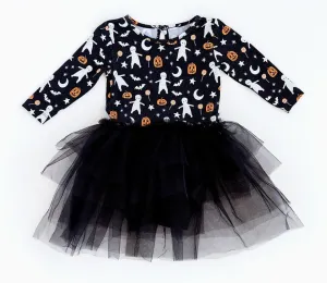 Baby Girls Bamboo Long Sleeve Tulle Dress - Glow in the Dark