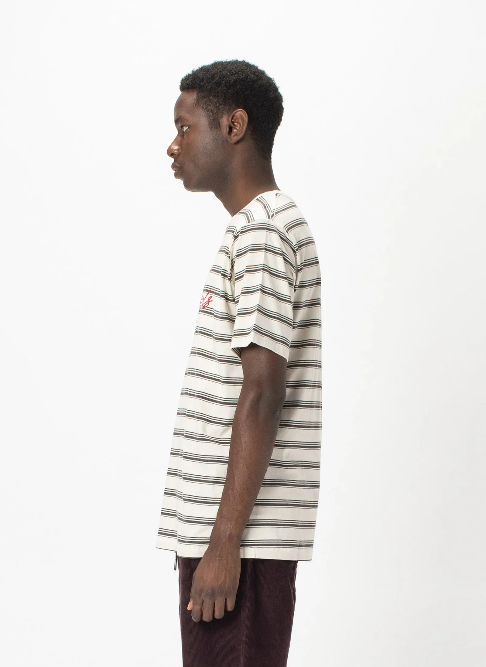 Barney Cools Script Tee Stone Stripe