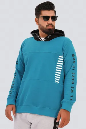 Bay Blue Graphic Hoodie (Plus Size) - W22 -  MH0054P