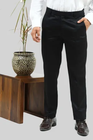 bluebird men's black sheen formal trouser
