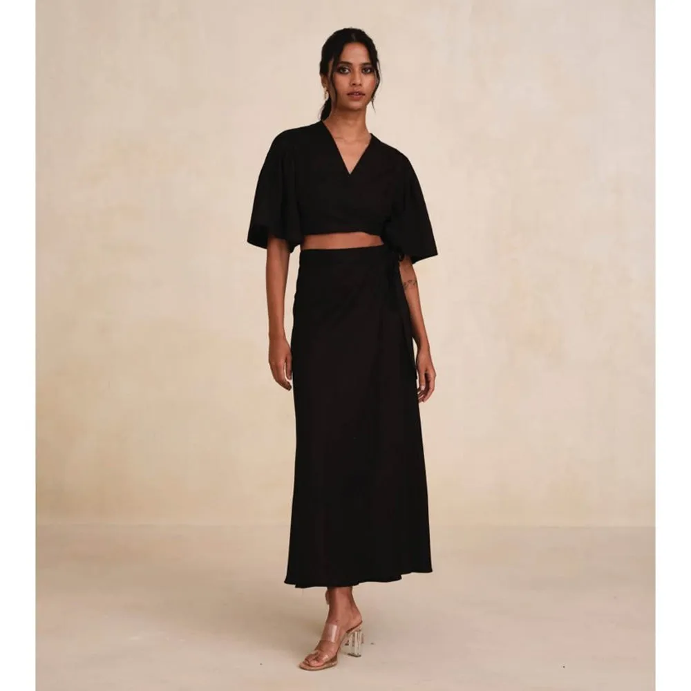 Bouji Wrap Skirt Black