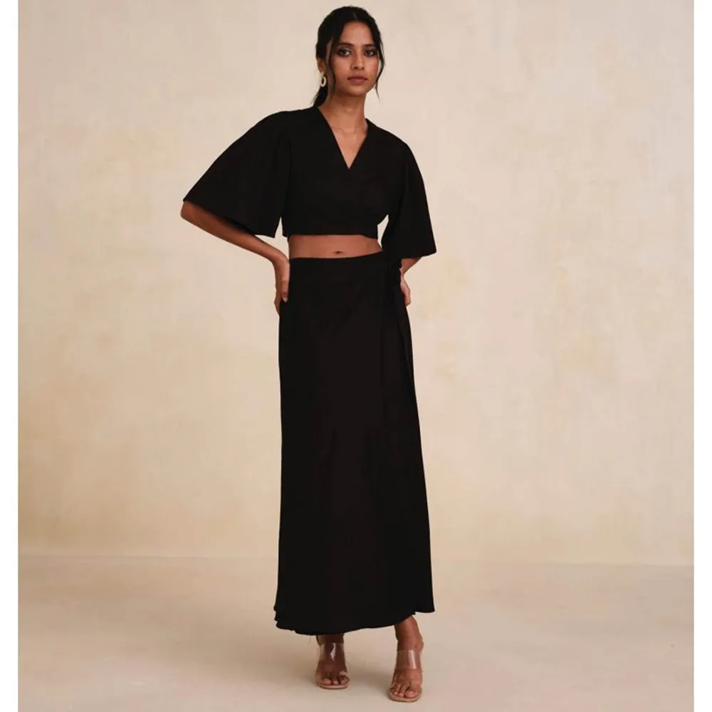 Bouji Wrap Skirt Black