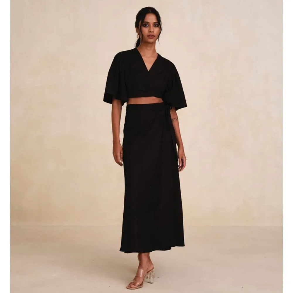 Bouji Wrap Skirt Black