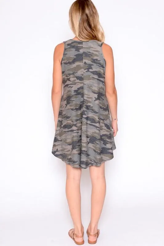 Camo Army Green Dress