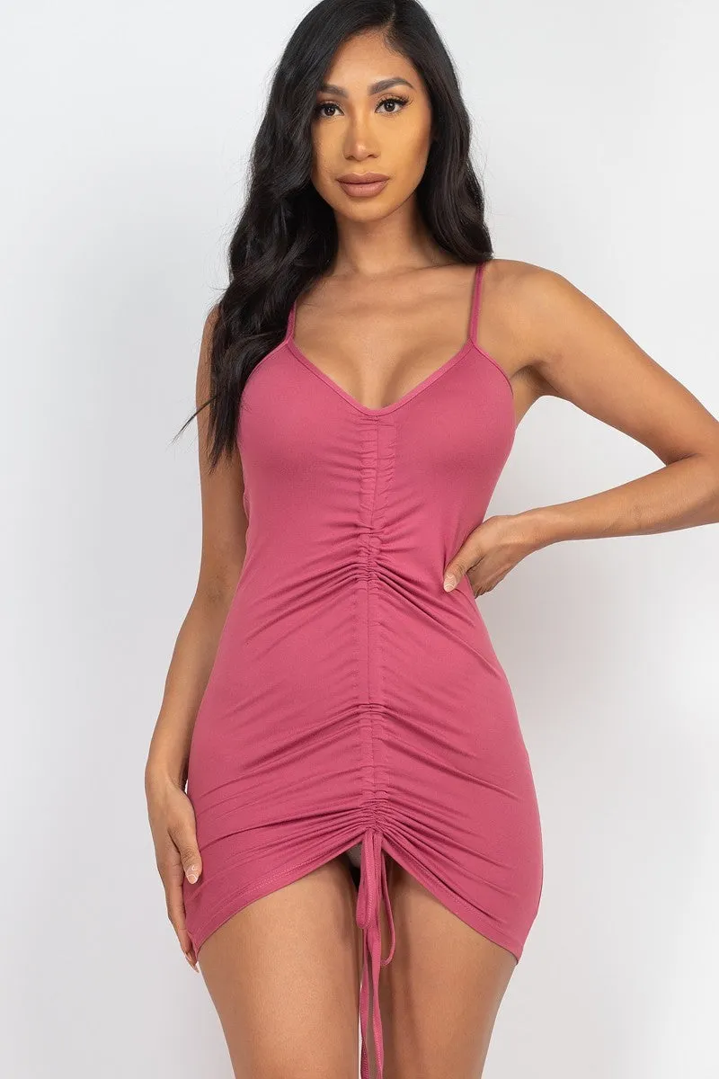 Capella | Adjustable Ruched Front Detail Mini Dress