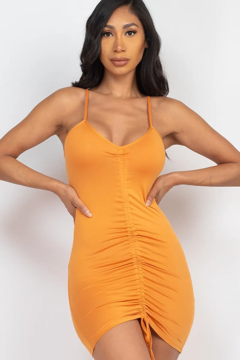 Capella | Adjustable Ruched Front Detail Mini Dress