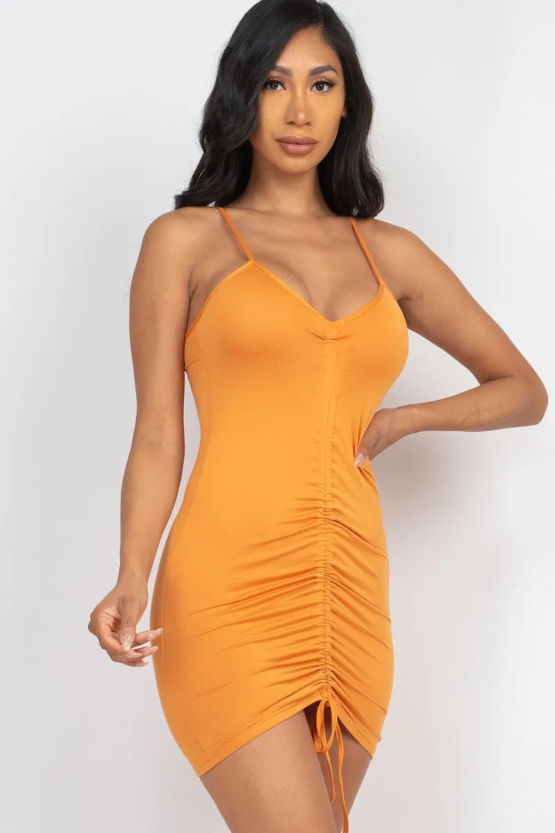 Capella | Adjustable Ruched Front Detail Mini Dress