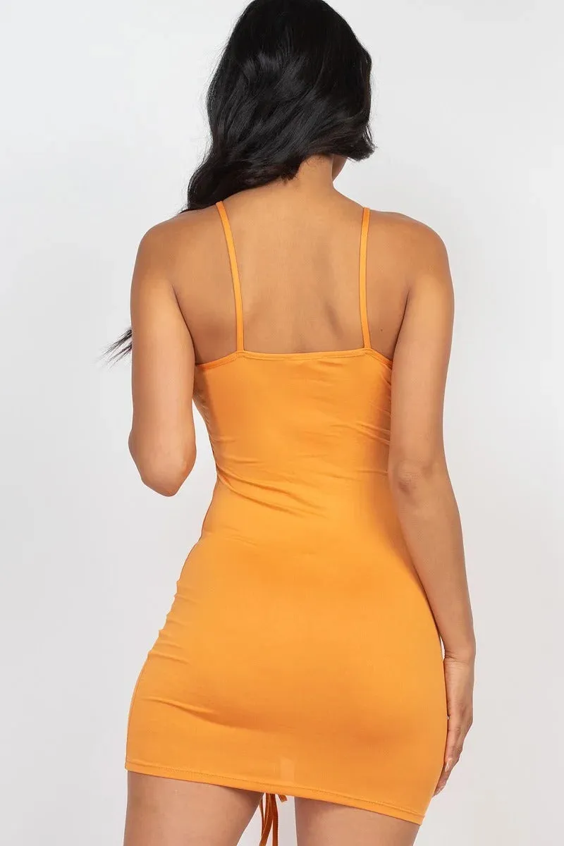 Capella | Adjustable Ruched Front Detail Mini Dress