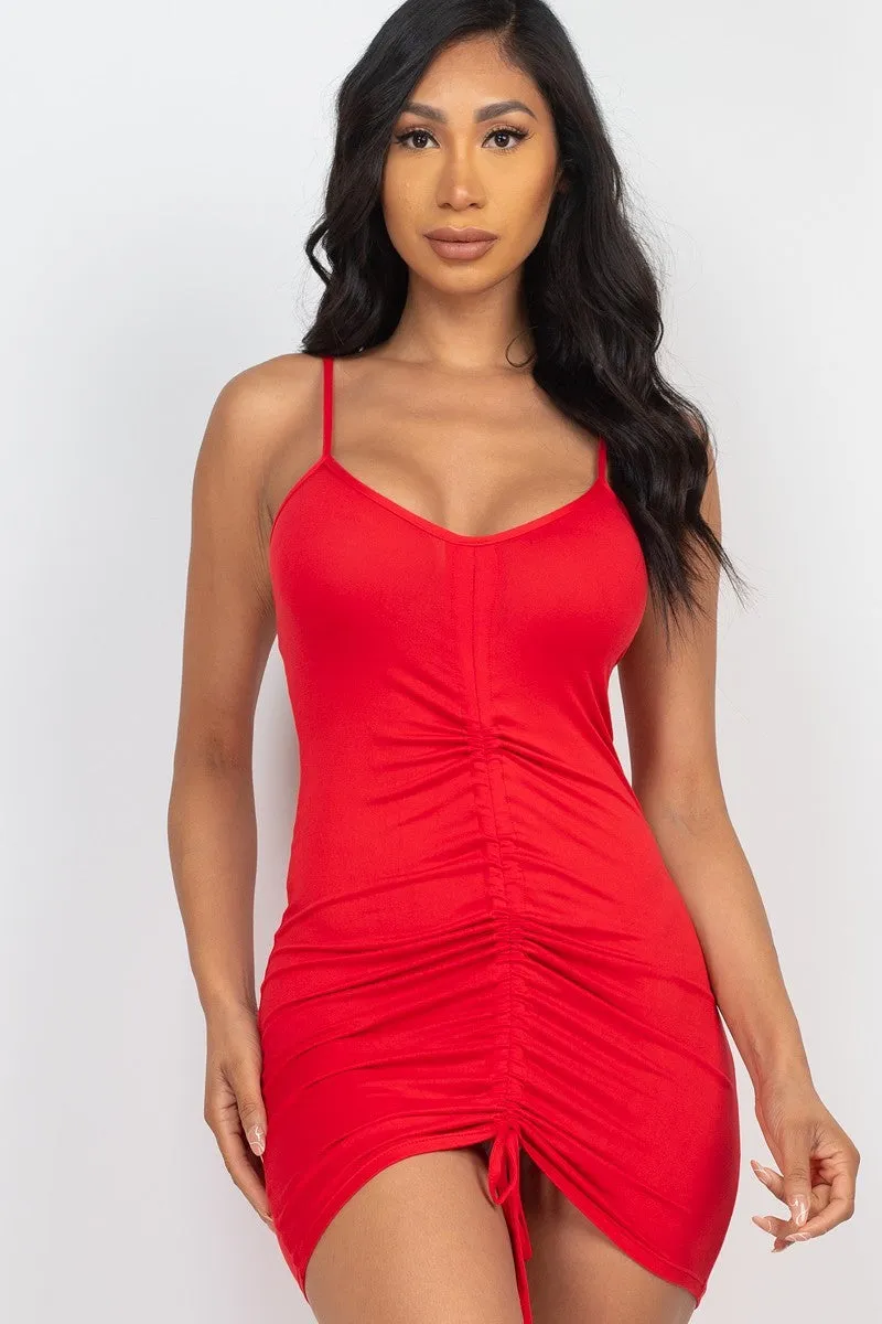 Capella | Adjustable Ruched Front Detail Mini Dress
