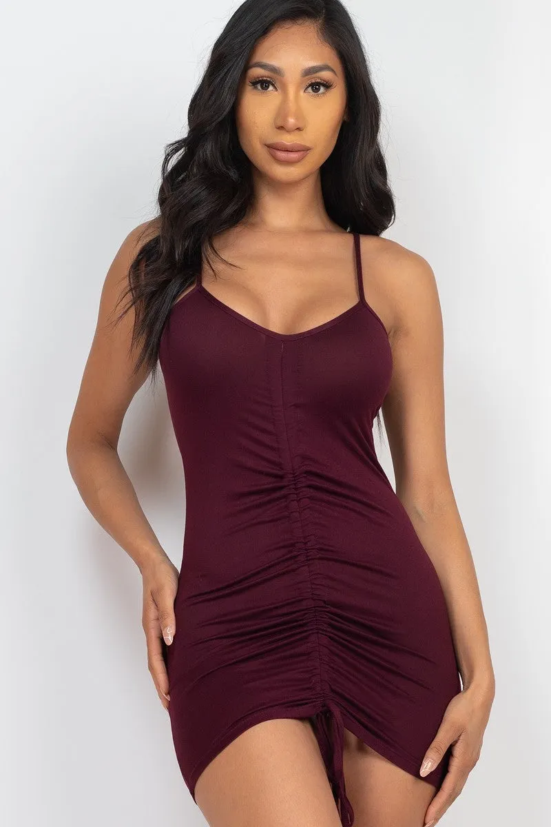 Capella | Adjustable Ruched Front Detail Mini Dress