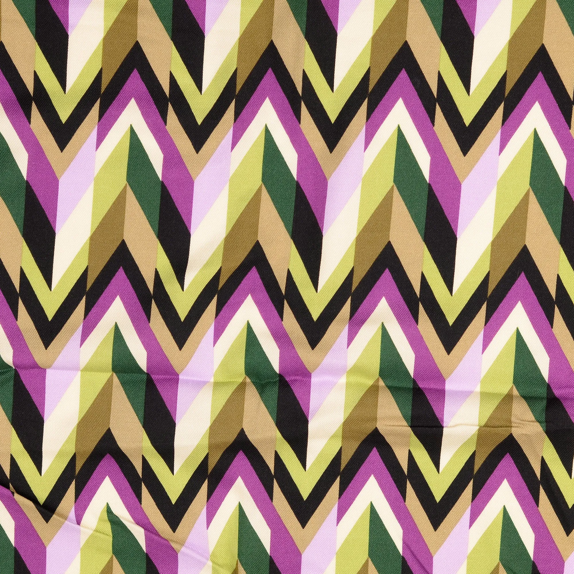 Chevrons Olive Viscose Twill Fabric