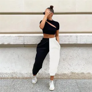 Colour Block Splicing Joggers