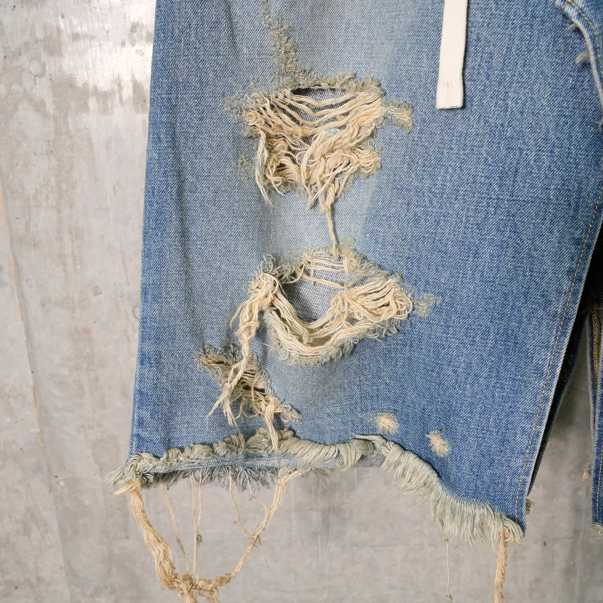 DENIM WRAP SKIRT / INDIGO