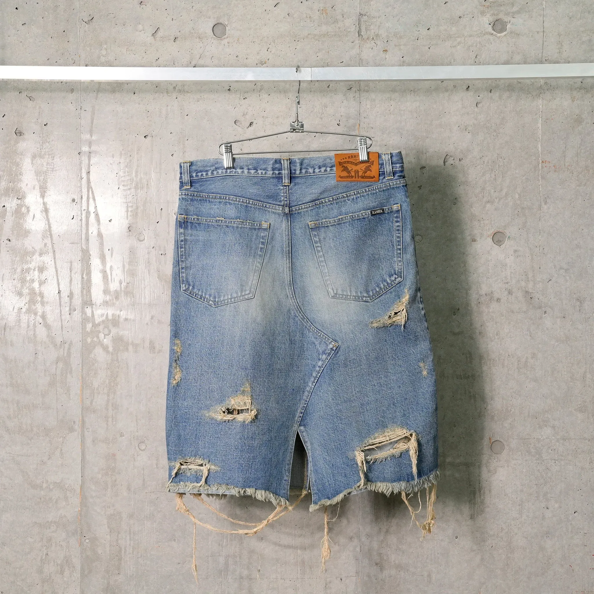 DENIM WRAP SKIRT / INDIGO