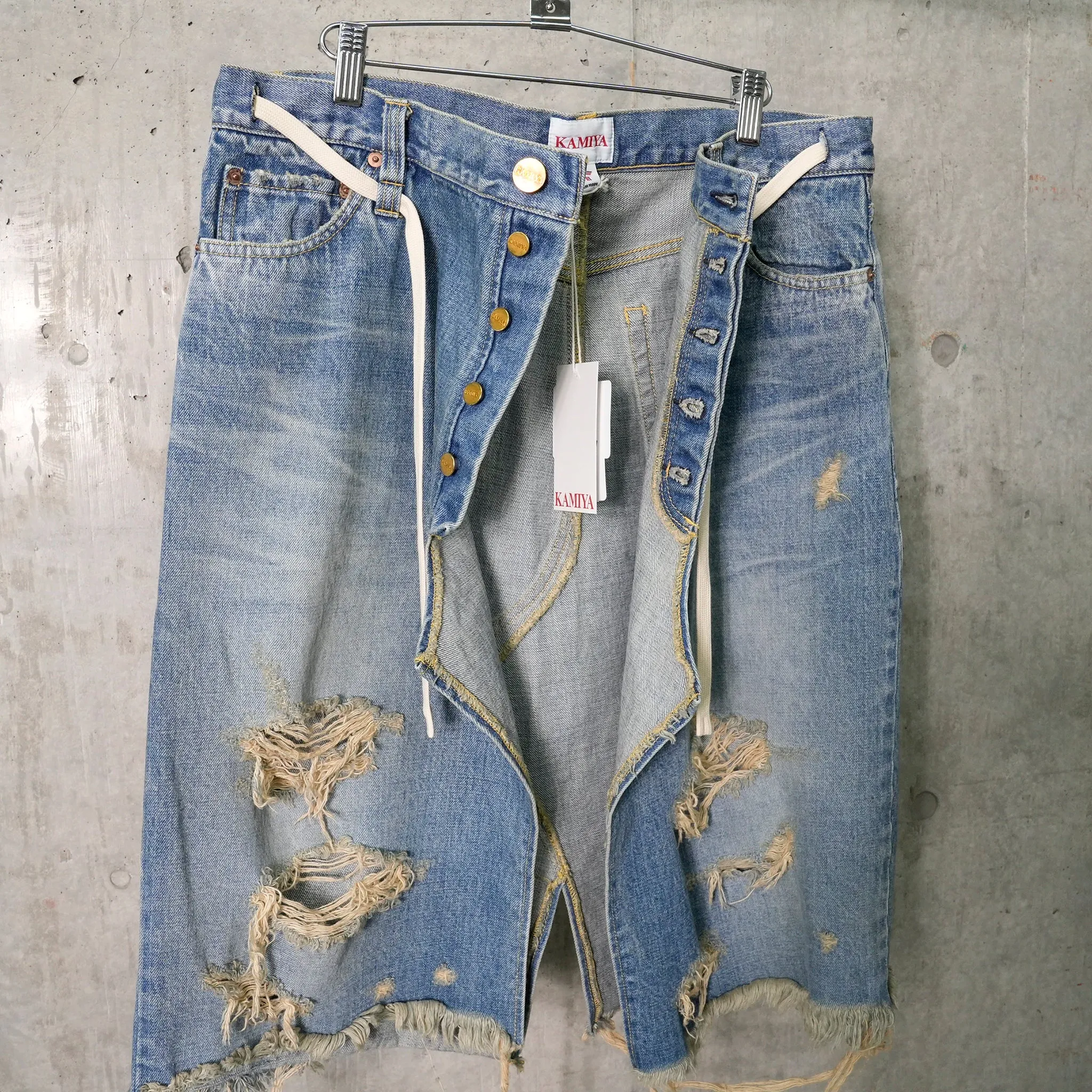 DENIM WRAP SKIRT / INDIGO