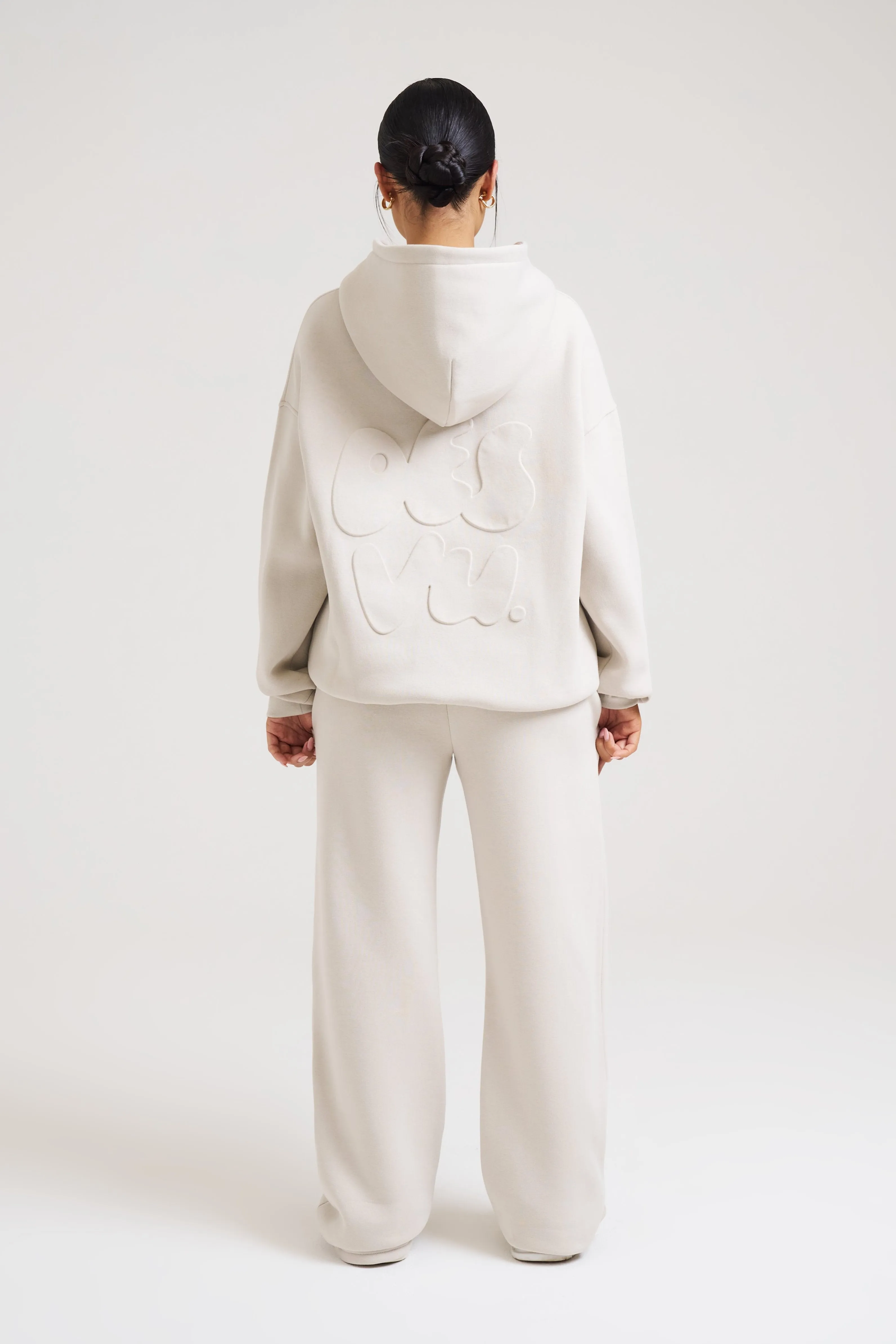 Embossed Hoodie - Stone