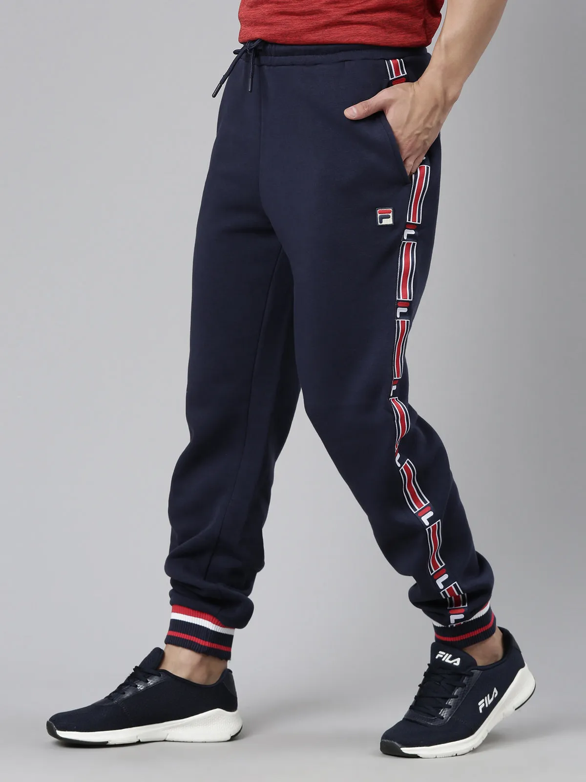Fila Black Danube Men's Cuffed Joggers