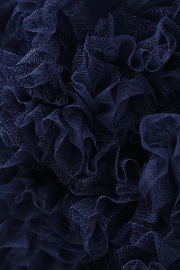 Fluffy Net Petticoat 25.5 In Navy Blue