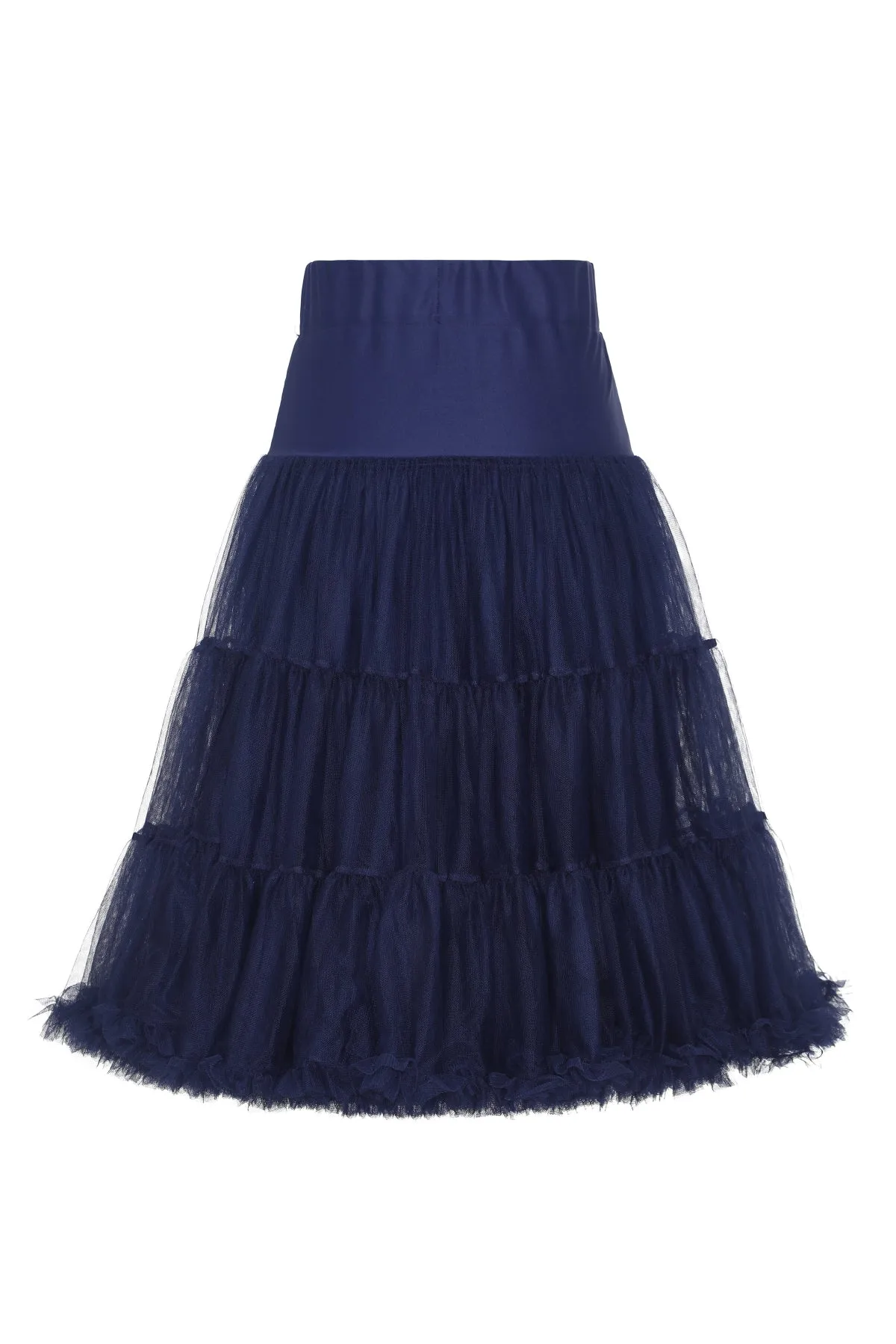 Fluffy Net Petticoat 25.5 In Navy Blue