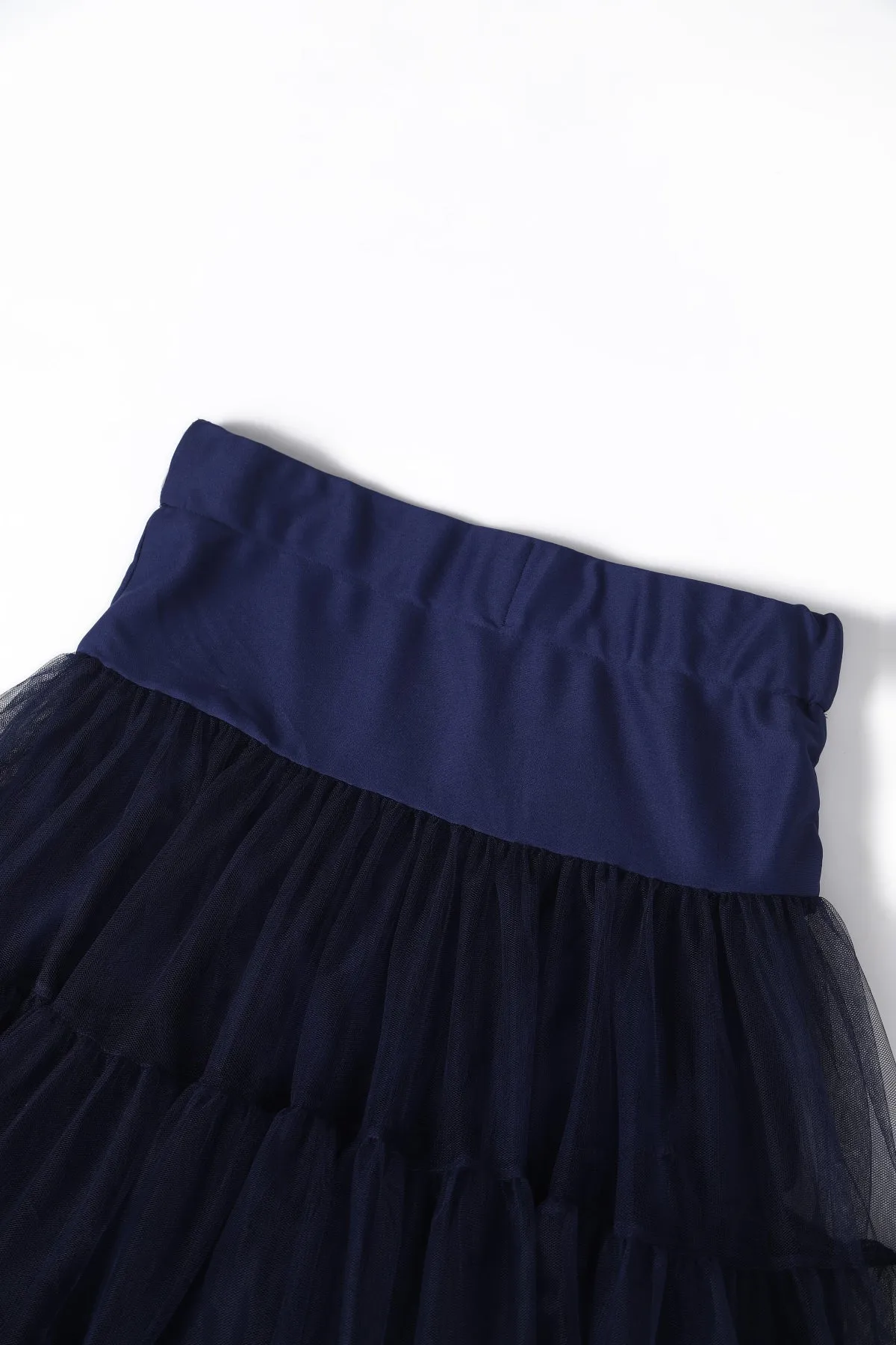 Fluffy Net Petticoat 25.5 In Navy Blue