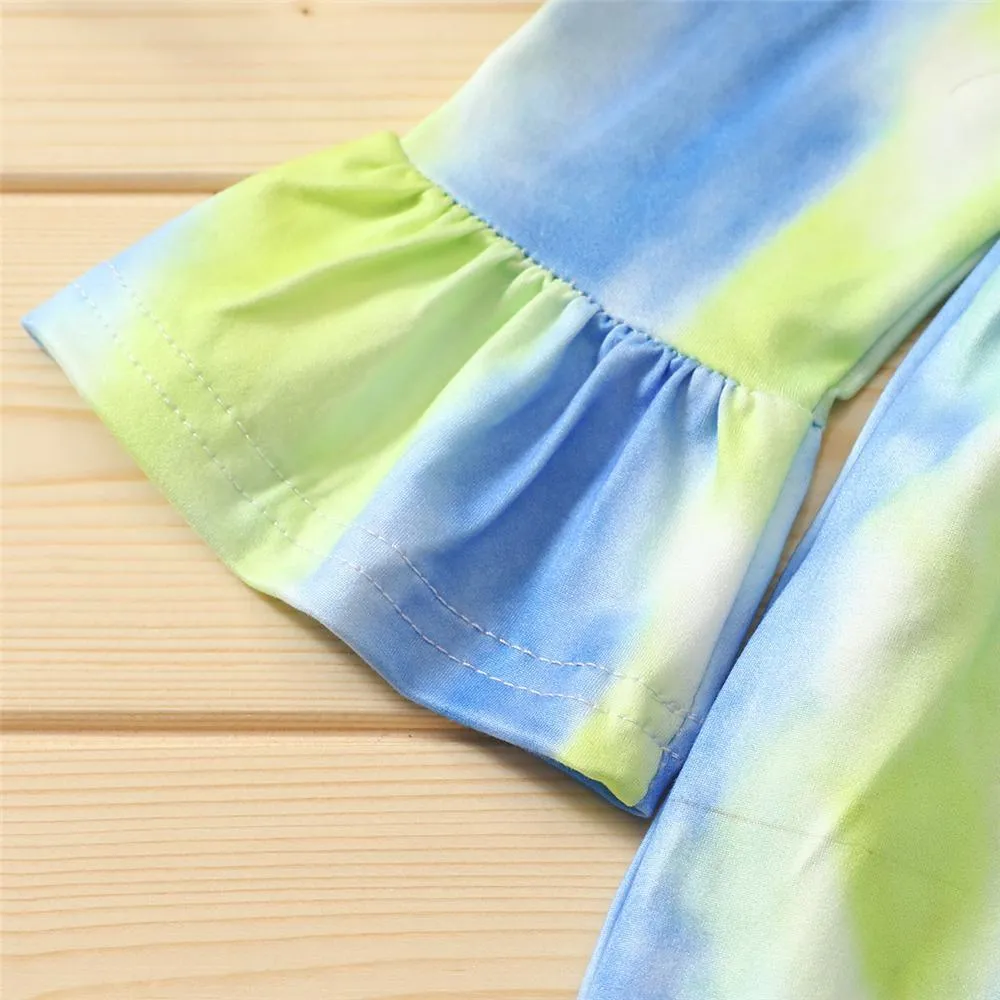 Girls Long Sleeve Tie Dye Casual Dress Girl Dresses Wholesale