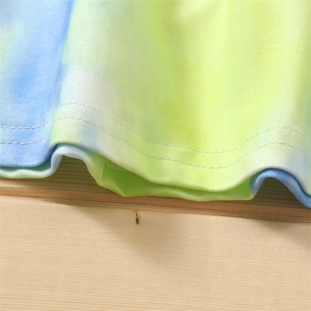 Girls Long Sleeve Tie Dye Casual Dress Girl Dresses Wholesale