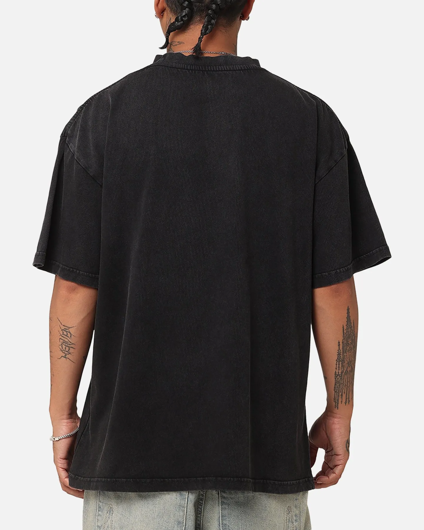 Goat Crew X DC Batman Mirror Vintage T-Shirt Black Acidwash