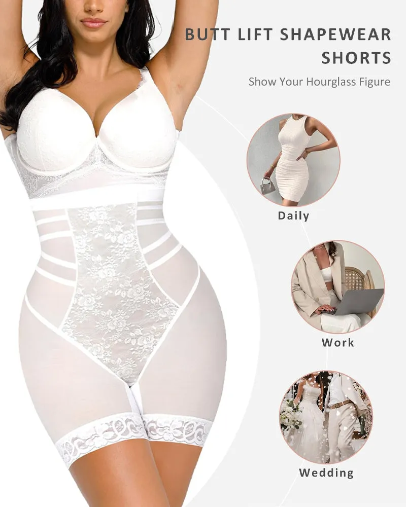 High Waist Tummy Control Lace Butt Lifting Shapewear Shorts
