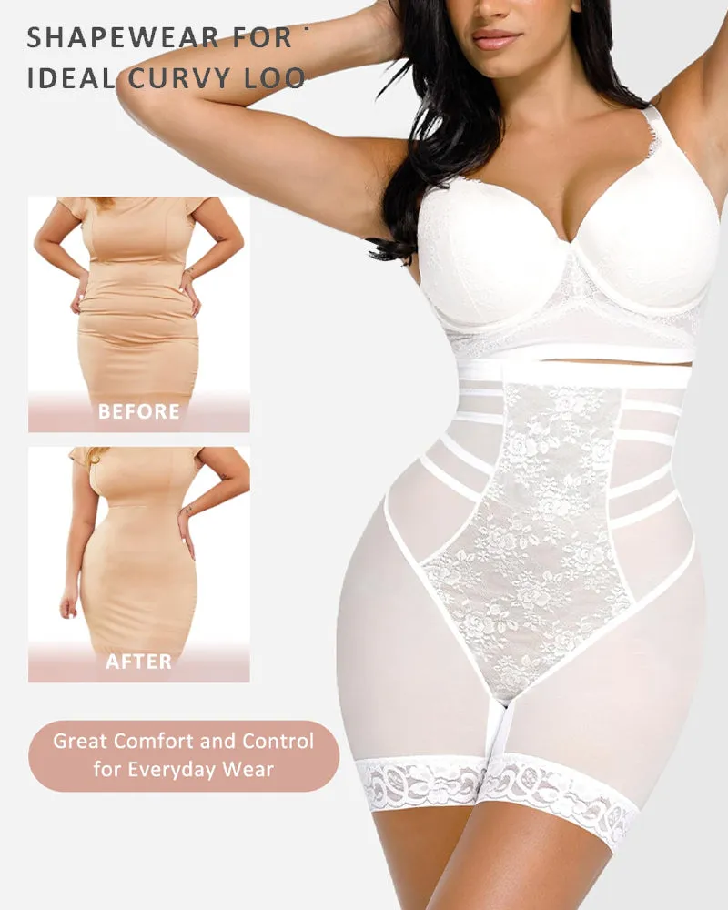 High Waist Tummy Control Lace Butt Lifting Shapewear Shorts