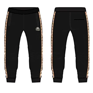 Kappa Black/Salmon 222 Banda Alanz-3 Joggers (36122RW-A0U)