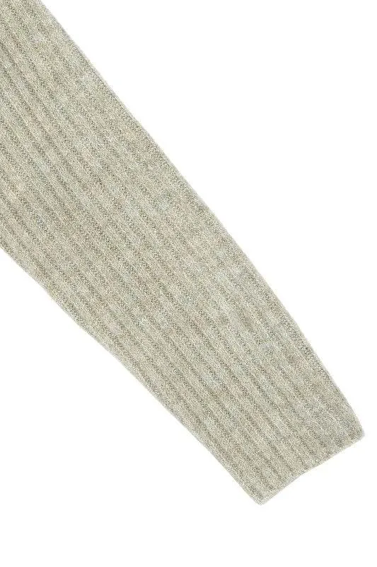 Lilou Crop Mock Neck Raglan Long Sleeves Stretch Sweater