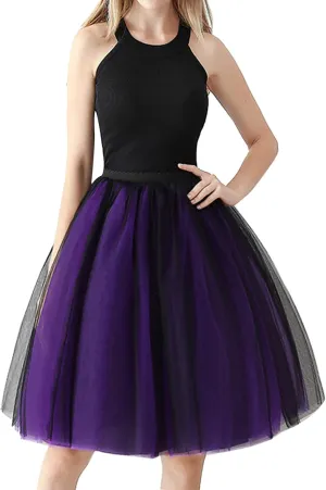 Midi Skirts for Women Womens Puffy Ballet Skirts Tutu Skirt Pleated Skirt Layer Mesh Skirt High Waist A-line