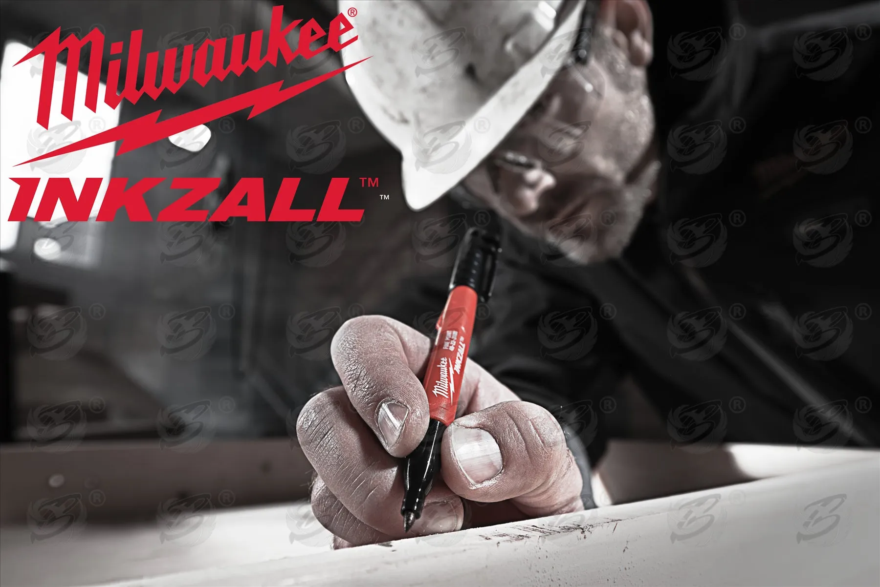 MILWAUKEE INKZALL 1mm ALL SURFACE MARKER PEN ( x3 )