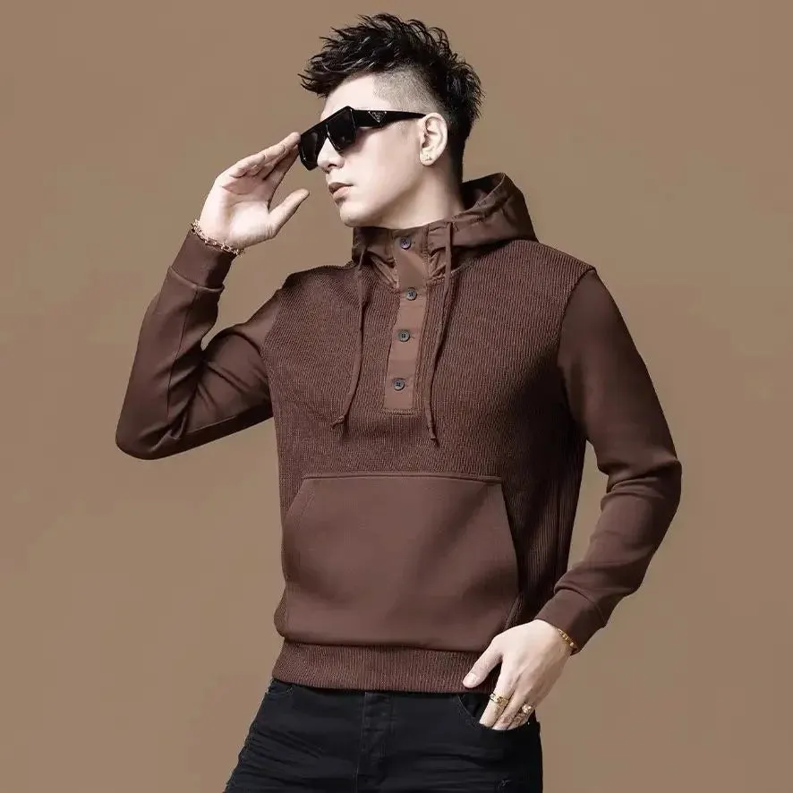 Modern Men Fashion Cotton Black Man Hoodies Solid  Aesthetic Y2K Vintage  High Quality