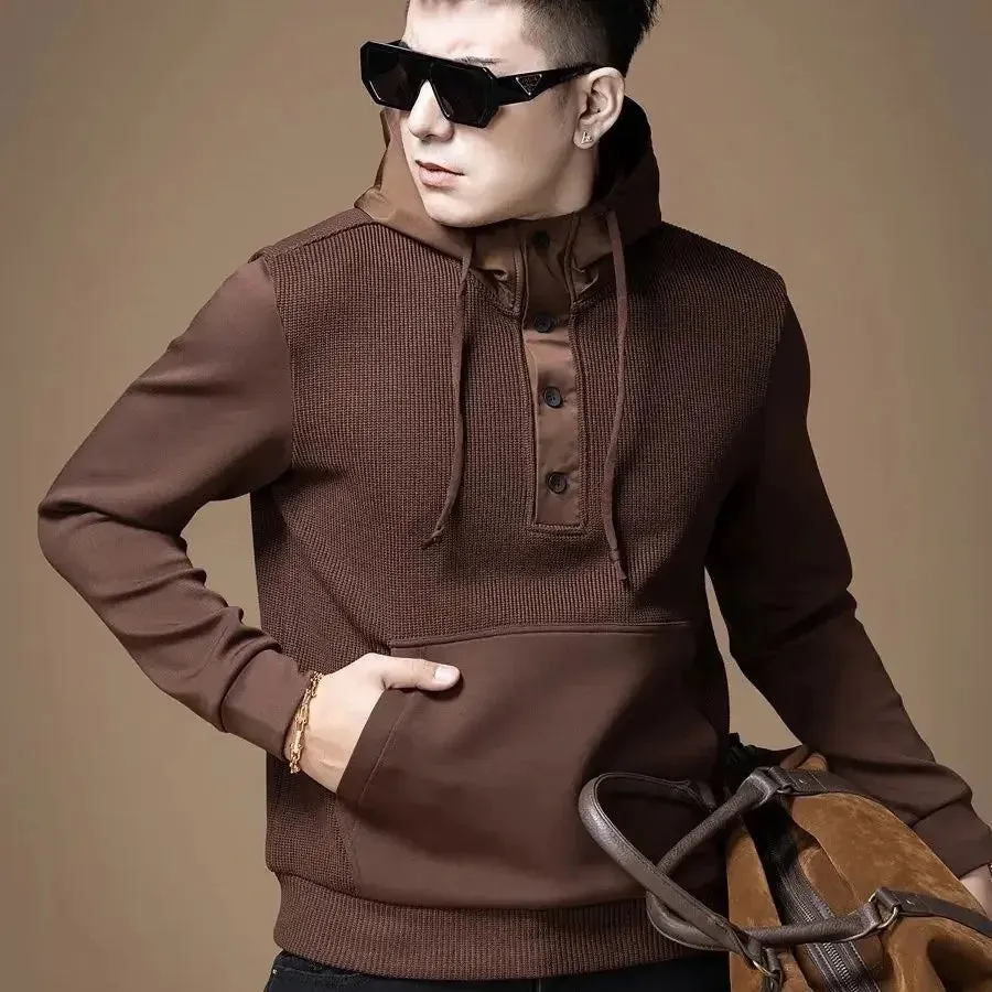 Modern Men Fashion Cotton Black Man Hoodies Solid  Aesthetic Y2K Vintage  High Quality
