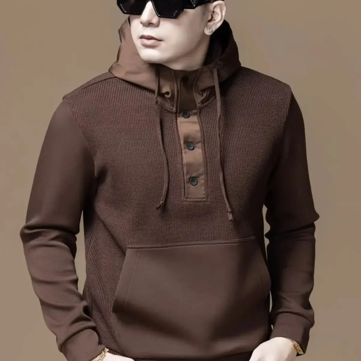 Modern Men Fashion Cotton Black Man Hoodies Solid  Aesthetic Y2K Vintage  High Quality
