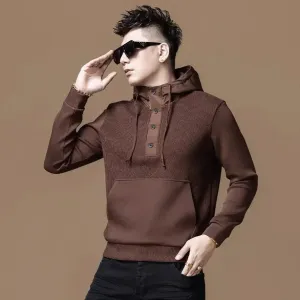 Modern Men Fashion Cotton Black Man Hoodies Solid  Aesthetic Y2K Vintage  High Quality