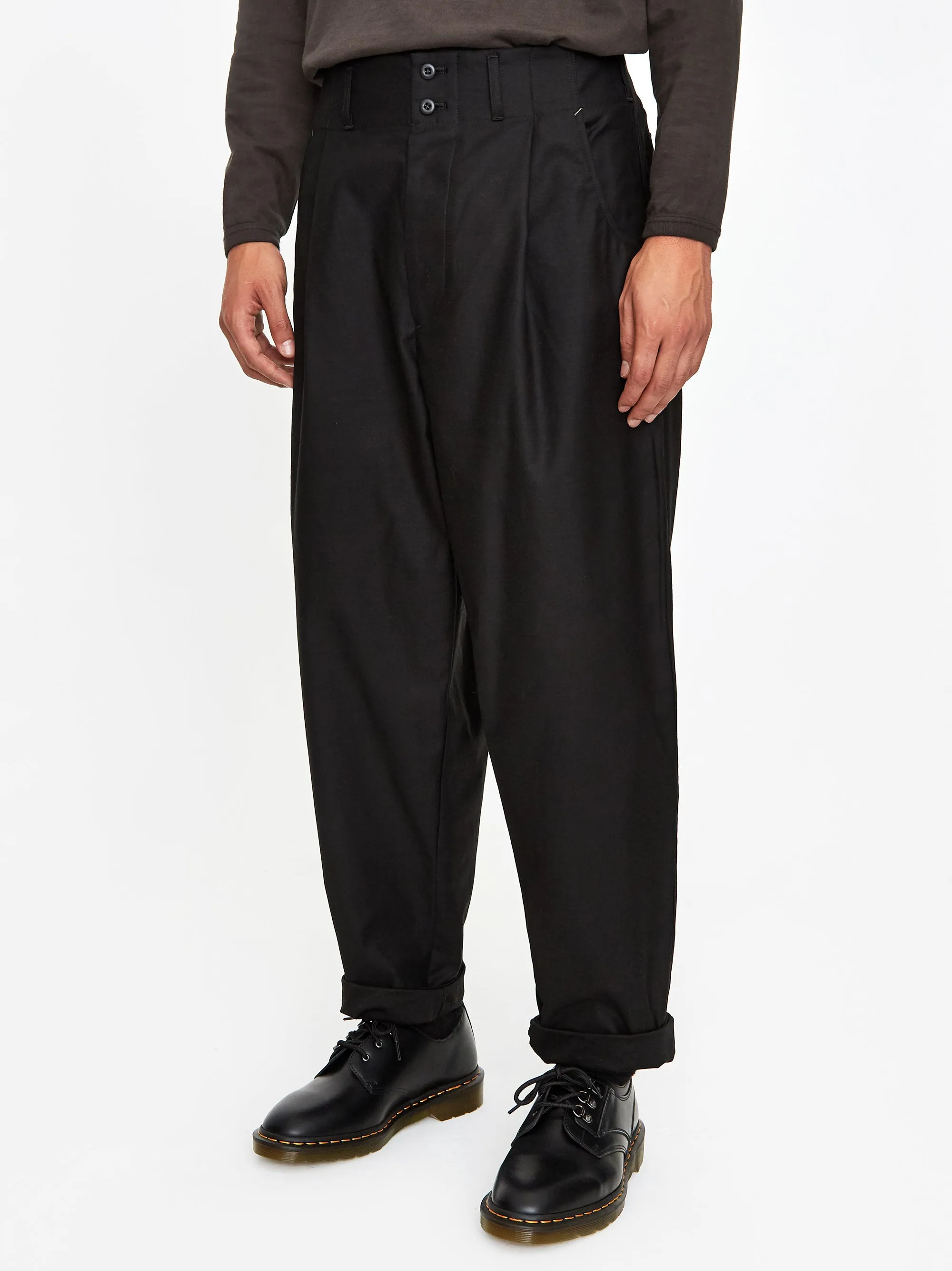Nicholas Daley Pleated Trouser - Black