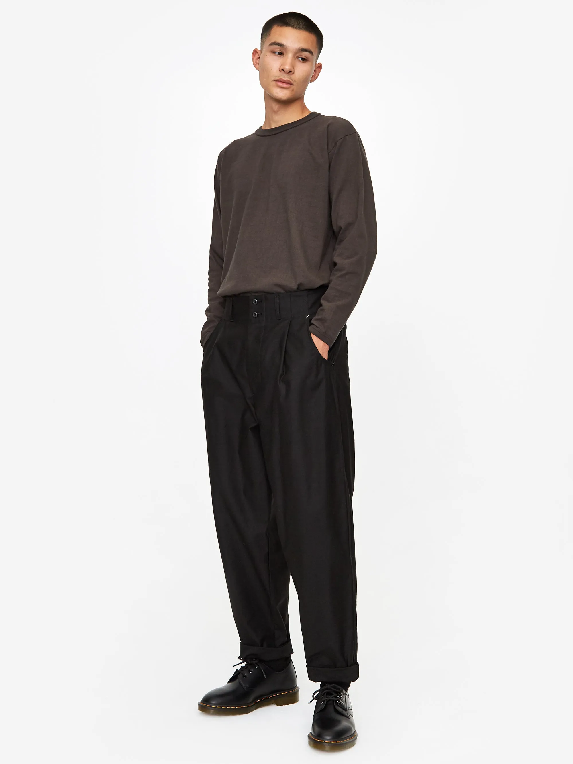 Nicholas Daley Pleated Trouser - Black
