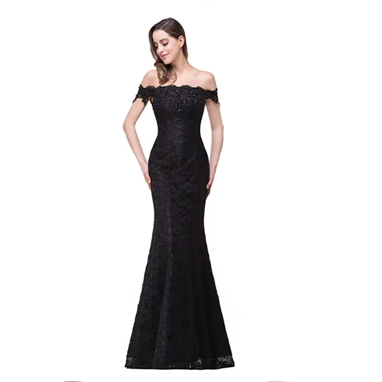 Off Shoulder Mermaid Long Party Prom Dress