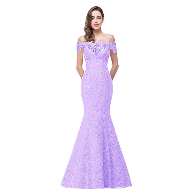 Off Shoulder Mermaid Long Party Prom Dress