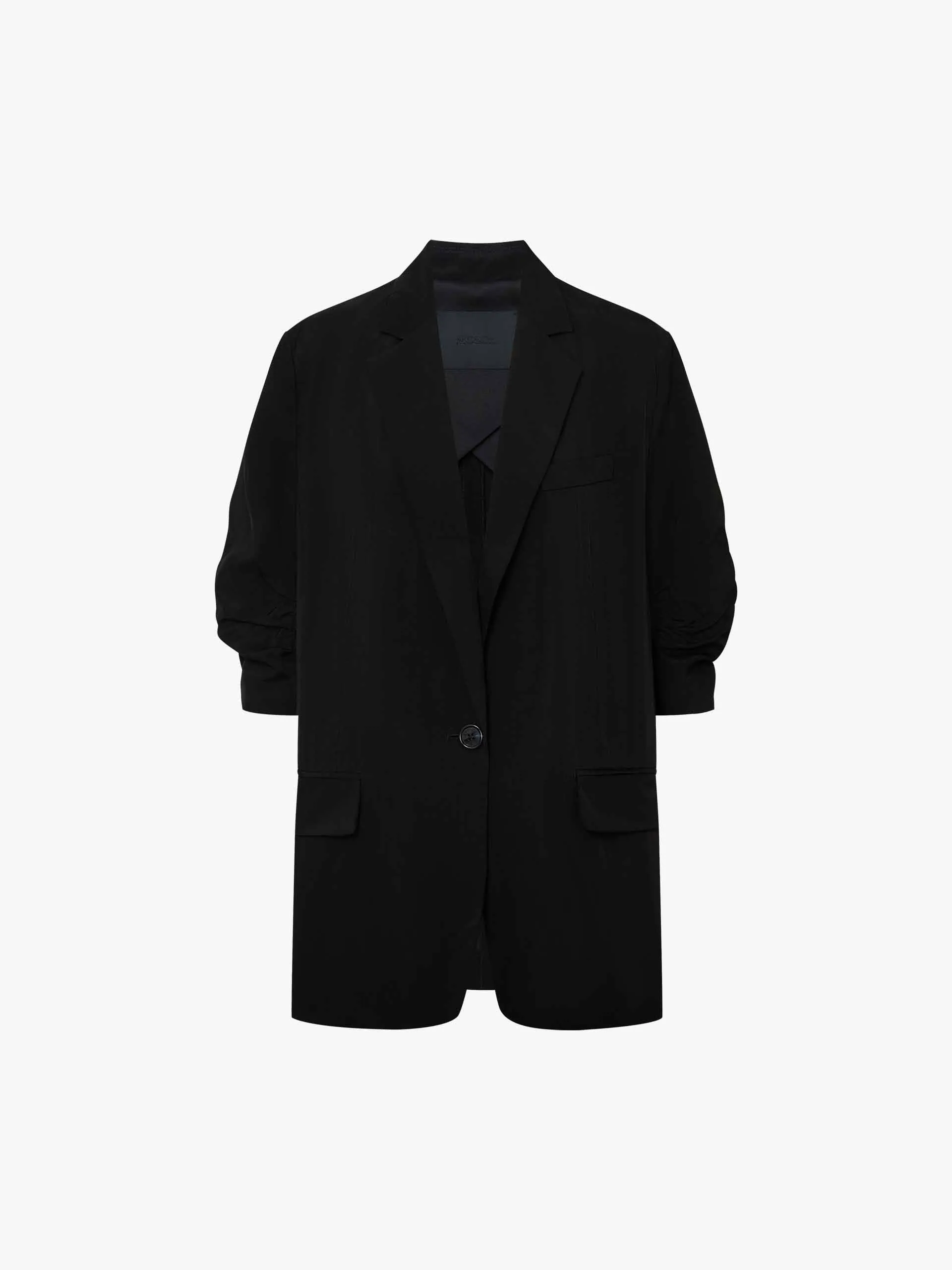 Padded Shoulders Relaxed Blazer